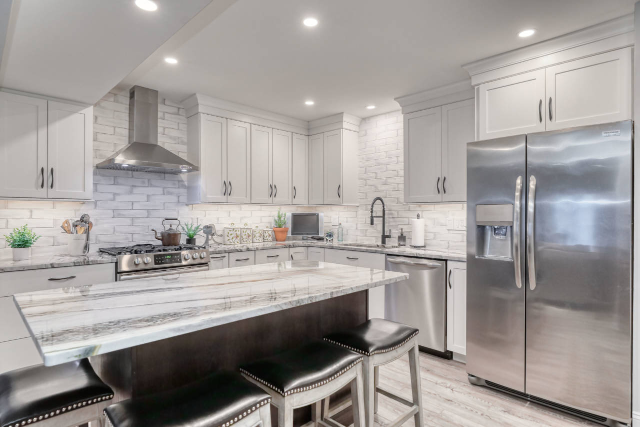 White Wolf Kitchen Remodel with Hickory Island