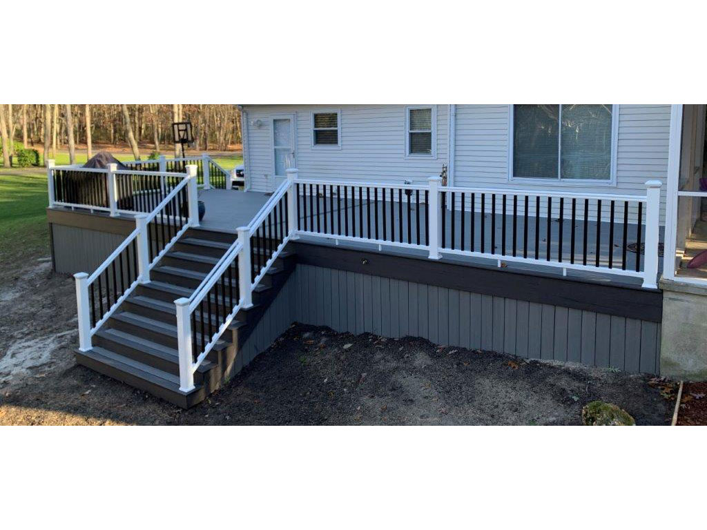 Medford Deck TimberTech Terrain Sea Salt Gray and Legacy Expresso, RDI railings - after