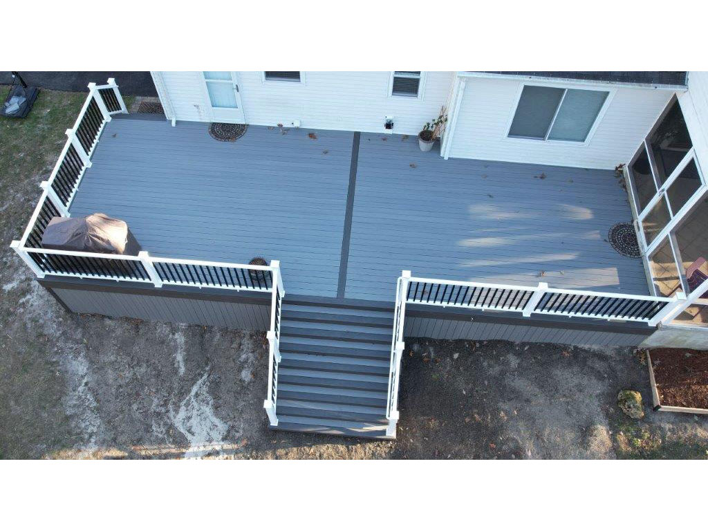 Medford Deck TimberTech Terrain Sea Salt Gray and Legacy Expresso, RDI railings - after