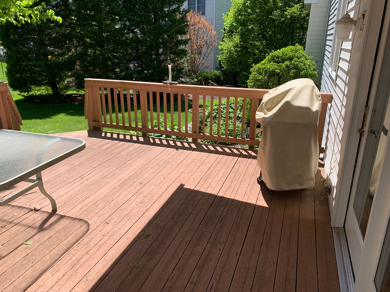 Morrestown Azek Deck Harvest collection with RDI Bronze Railing - Before