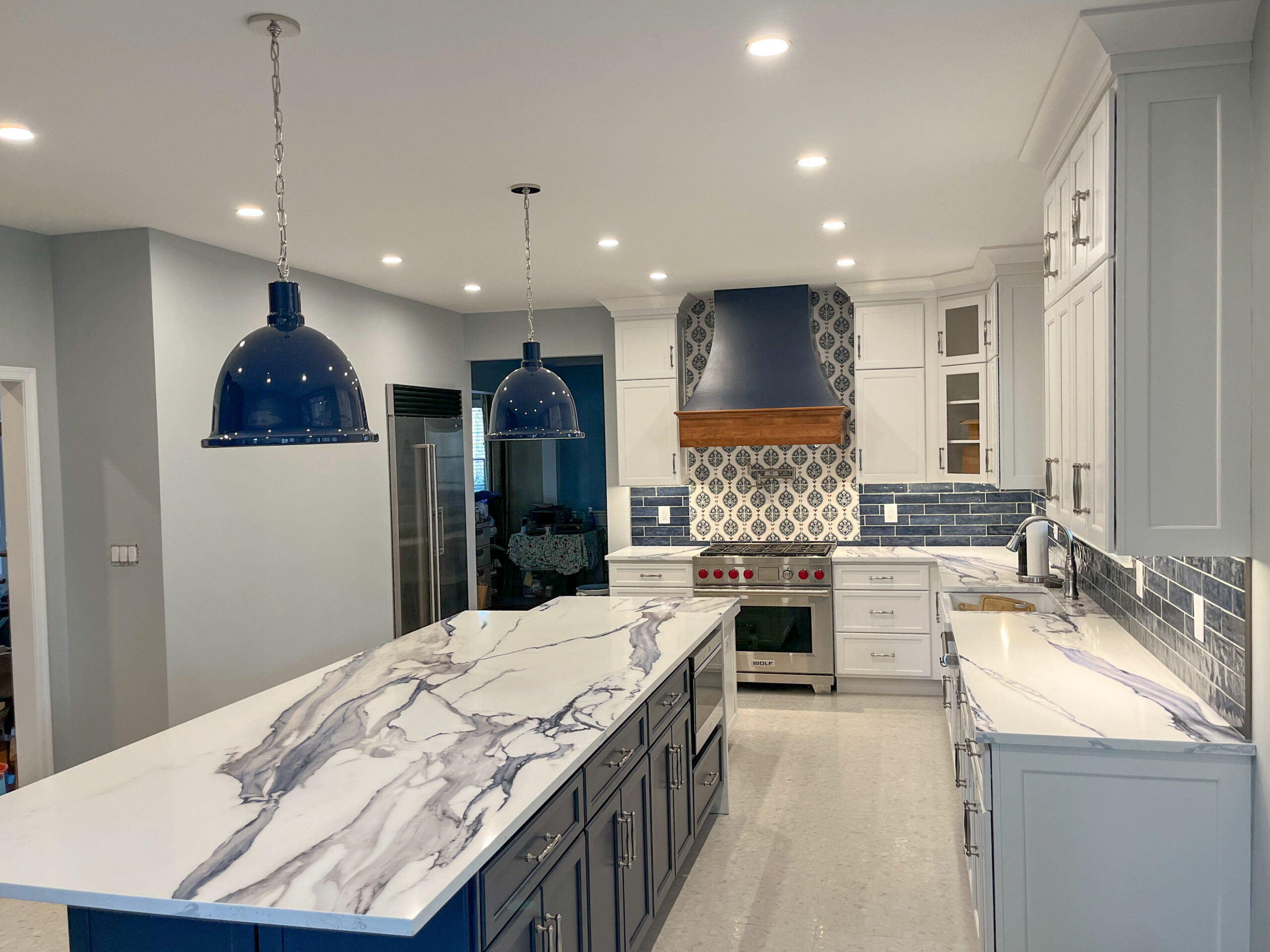 Blue Medford Kitchen Remodel